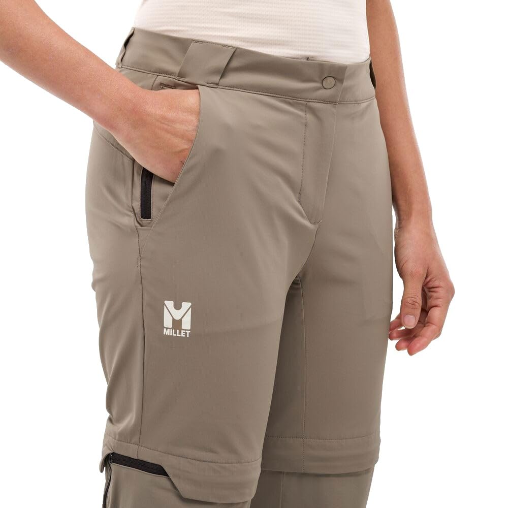 Millet UBIC - Pantaloni da Trekking Convertibili con Zip Fuori, da Donna, 2 in 1, Resistenti, Traspiranti e Versatili per Il Trekking