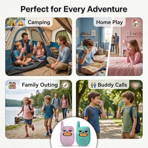 Qniglo Walkie Talkies for Kids Ages 3-12 Walkie Talkie Toys for Boys Girls - image 8