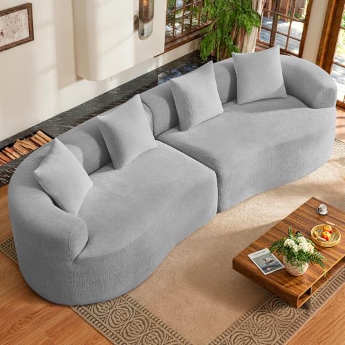 110” Modern Curved Sofa,Oversized Couch for Living Room,Cloud Couch with