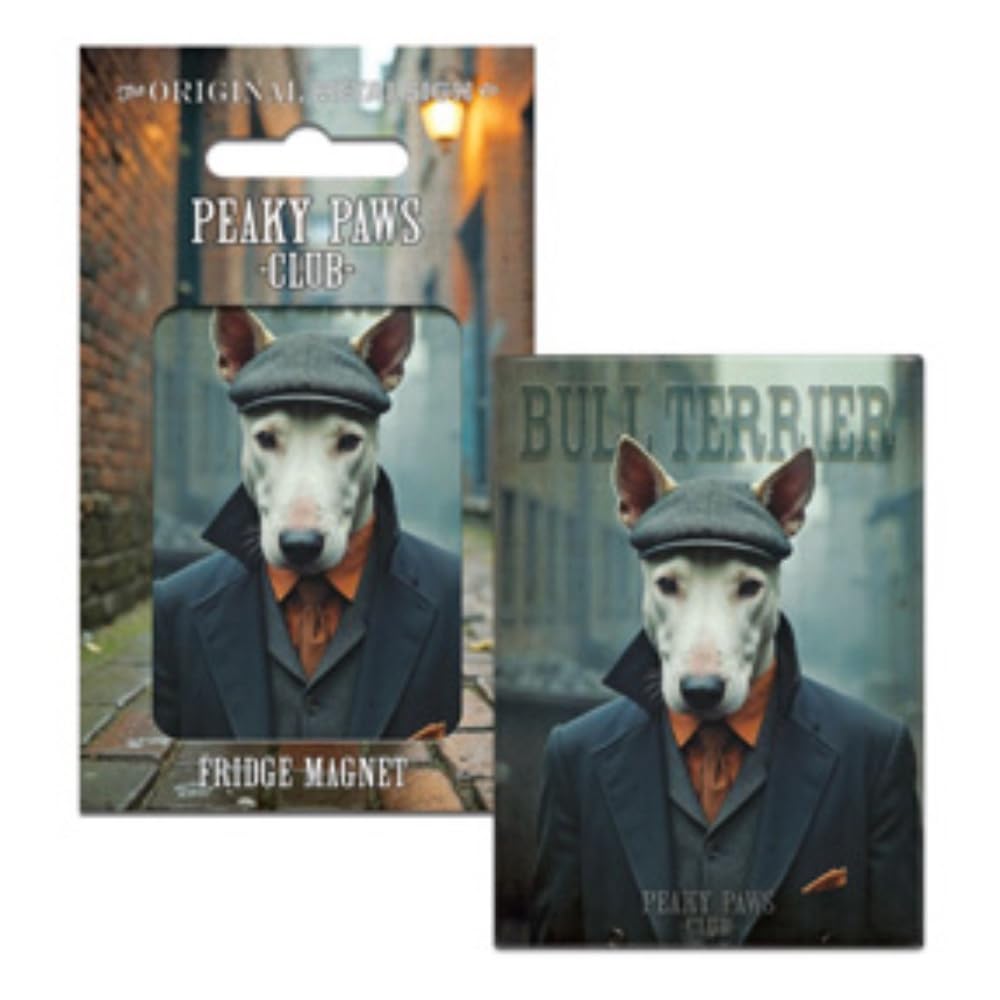 Fridge Magnet (65 x 90 mm) - Peaky Paws Club - English Bull Terrier