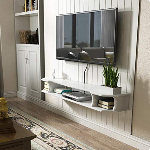 LTJTVFXQ-shelf Estante Flotante Dormitorio Sala de Estar Estante de Pared Mueble de TV TV Consola Consola TV Soporte de Fondo TV Decoración de la Pared Estante (Tamaño : 110CM)