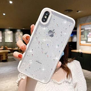 ZTUOK Compatible with iPhone 11 Case for Girls,Soft Slim Fit Full-Around Protective Cute Clear Sparkly Bling Star Phone Case Glitter Cover for iPhone 11 -White
