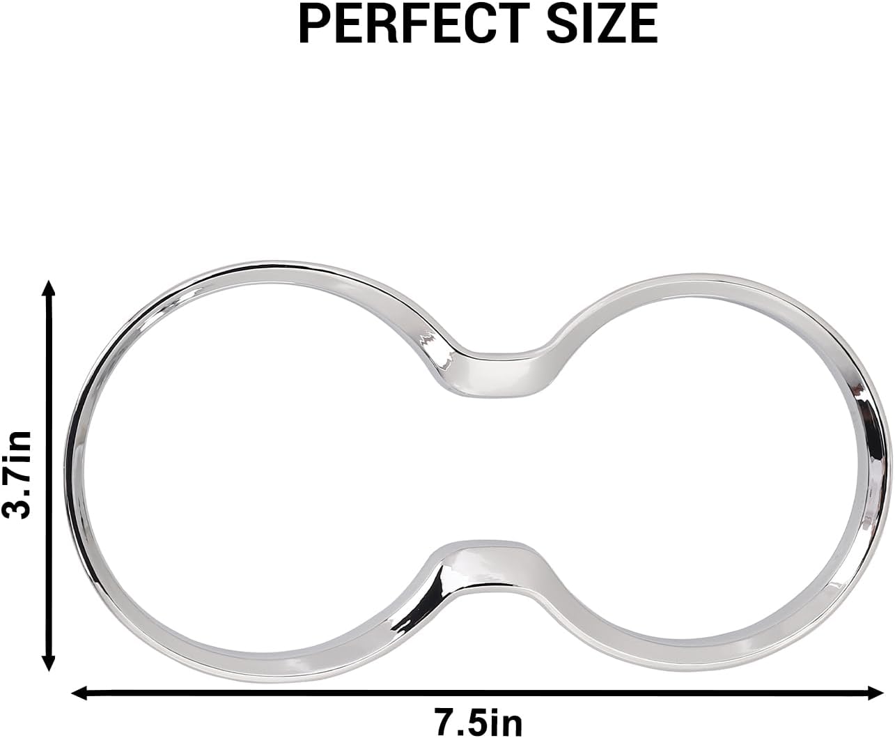Jimen Compatible with Jeep Grand Cherokee 2011-2021, Front Cup Holder Cover Trim (Chrome)