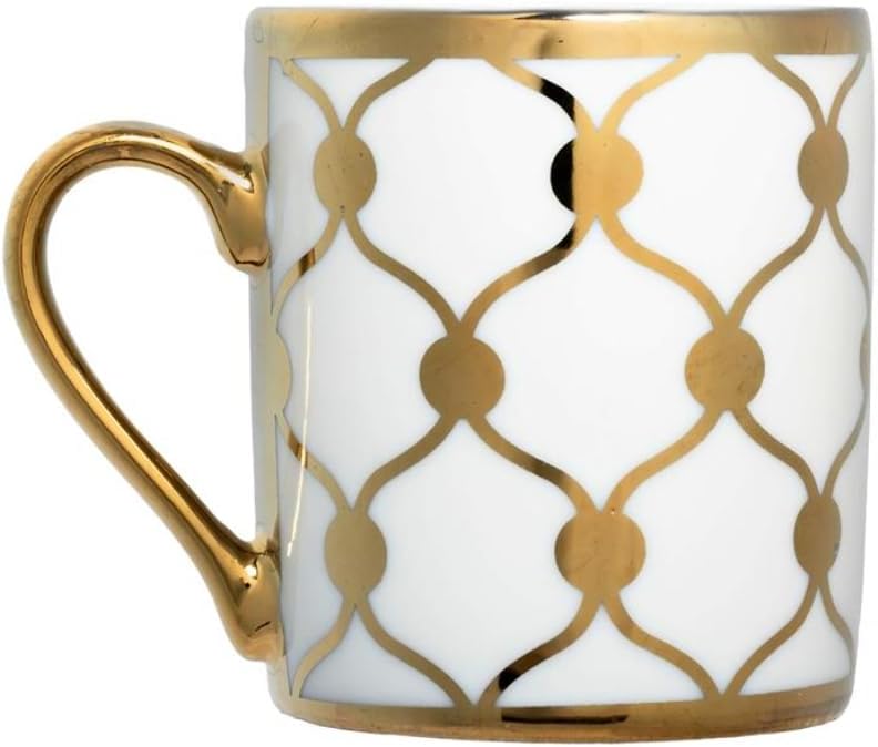 Nour Bone China Coffee Cup & Saucer Style 2500-L 6 Cups & 6 Saucer Turkish Greek Coffee, Espress, Porcelain, Coffee Set, Stylish