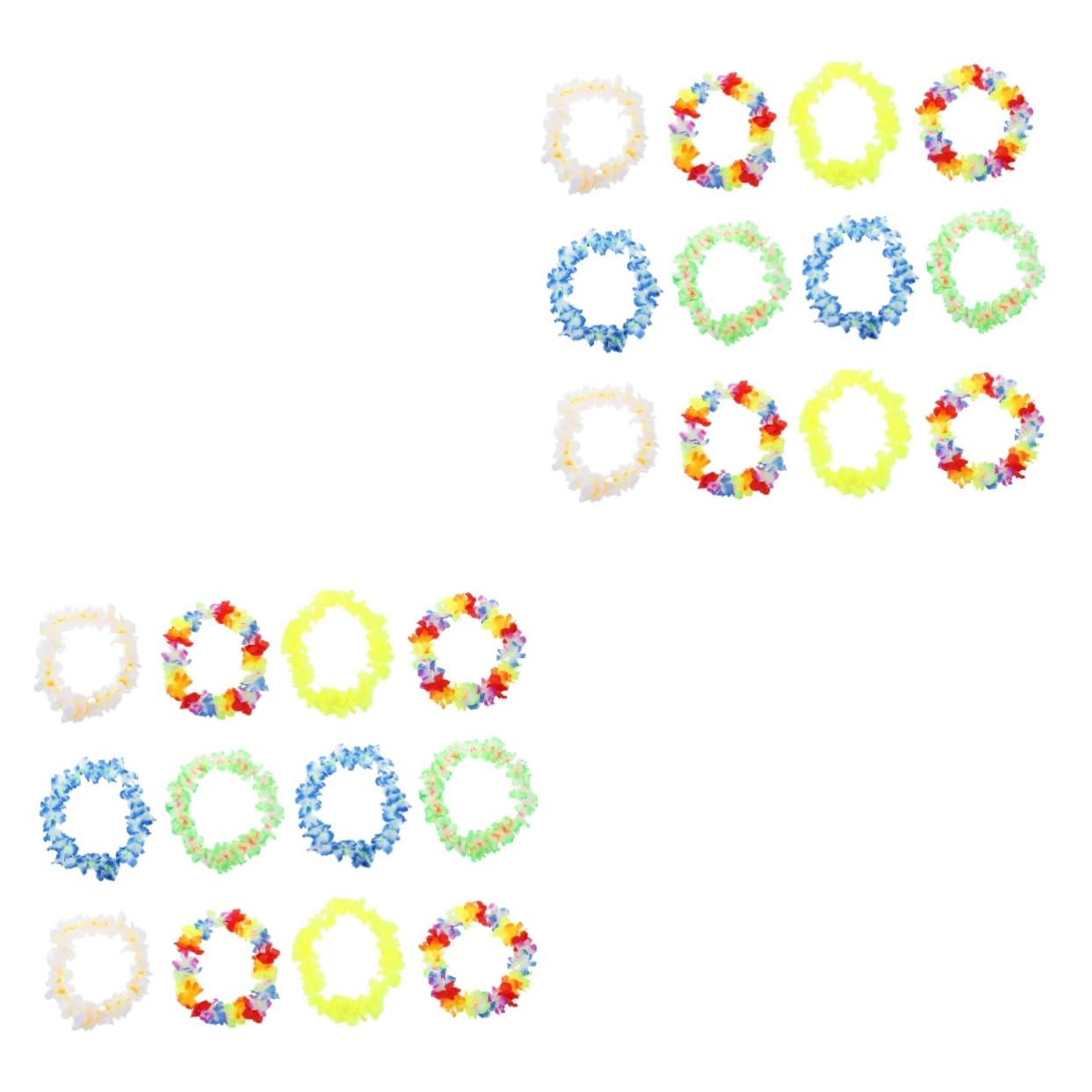 Ciieeo Piezas Leus Hawaianos Ornamento Diademas Decoración Floral Guirnalda De Hojas Guirnalda Hawaiana Decoración Decoraciones Leis Paño Collar Vistoso