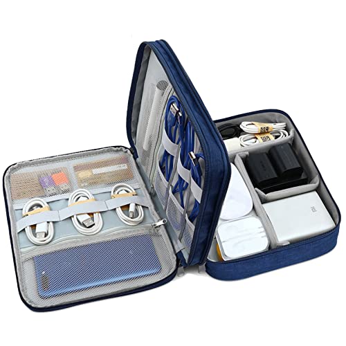 Alena Culian Electronic Organizer Travel Universal Cable Organizer Bag Portable Waterproof Electronics Accessories Cases for Cable, Charger, Phone, USB, SD Card