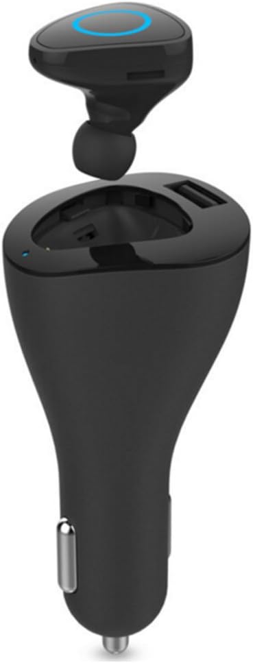 Bluetooth Earbuds,Car Charger,V4.1 Bluetooth Headphones with USB Car Charger , Charger Adapter with Mini Wireless Headset Hands-free Stereo Earphone with Mic. (Black)