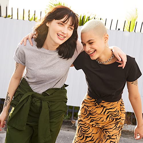 Image of Hanes Women's Perfect-T Crewneck T-Shirt, Lightweight Cotton Short Sleeve Tee for Women