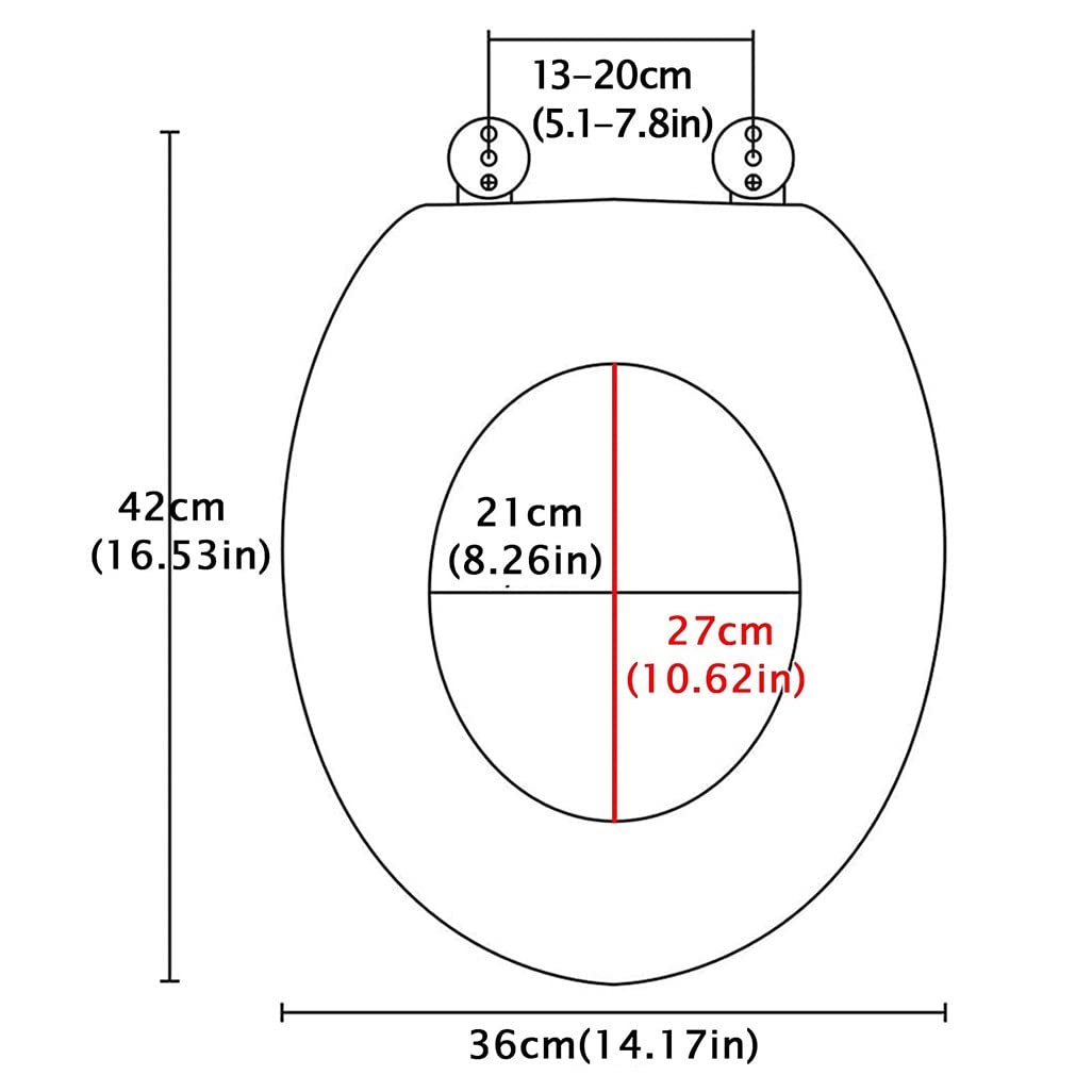 Sedile WC con chiusura ammortizzata - Ovale in resina glitterata, sgancio rapido, facile da pulire, comodo rivestimento per il bagno, per una ristrutturazione luminosa (B)
