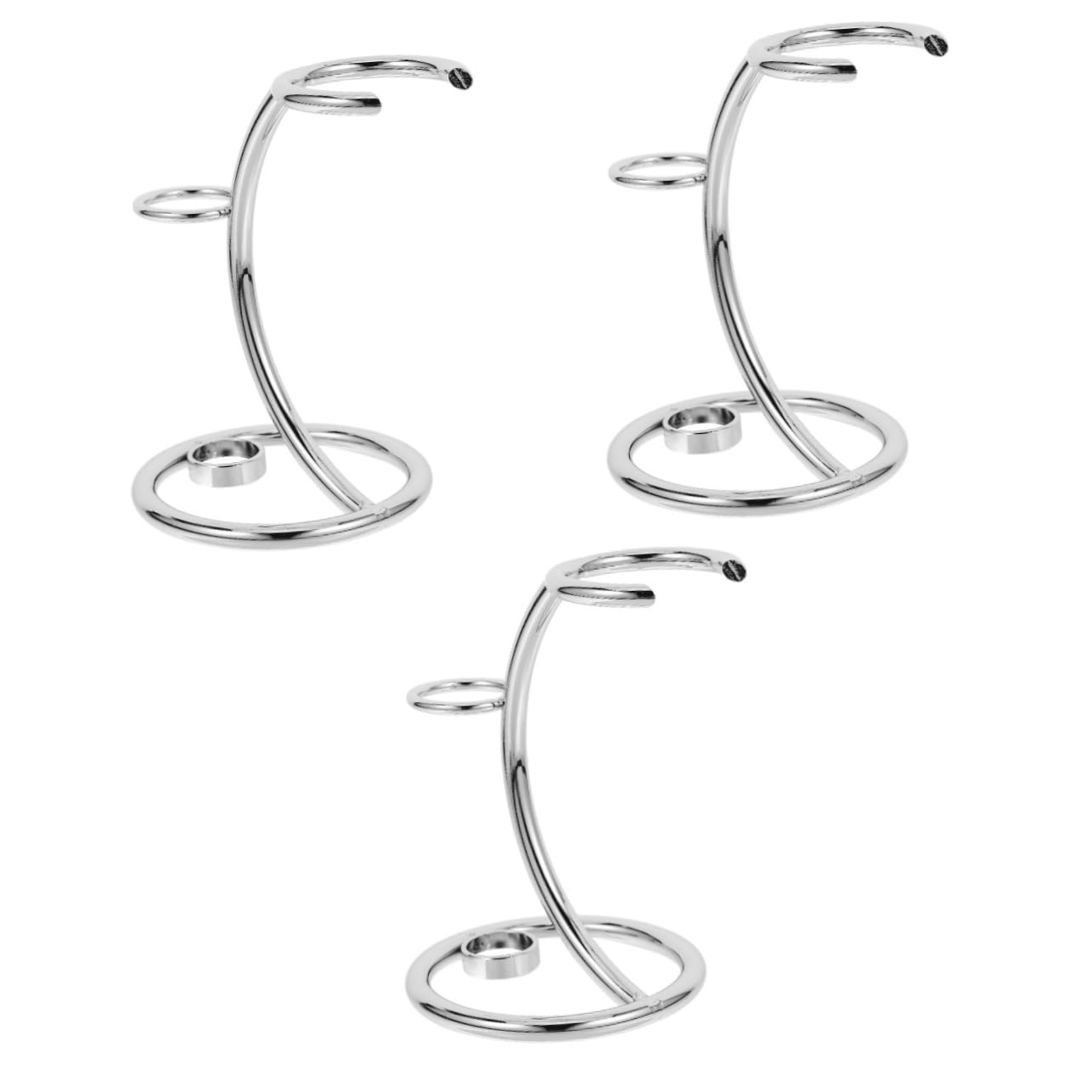 FRCOLOR 3pezzi Supporto Per Rasoio Acciaio Inossidabile Con Base Antiscivolo Porta Rasoio e Spazzola Per Della Barba Design Elegante e Funzionale Per Bagno e Accessori Da Barba