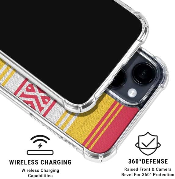 Vista 3 de Skinit Funda transparente compatible con iPhone 15, diseño oficial de la NFL Kansas City Chiefs Trailblazer
