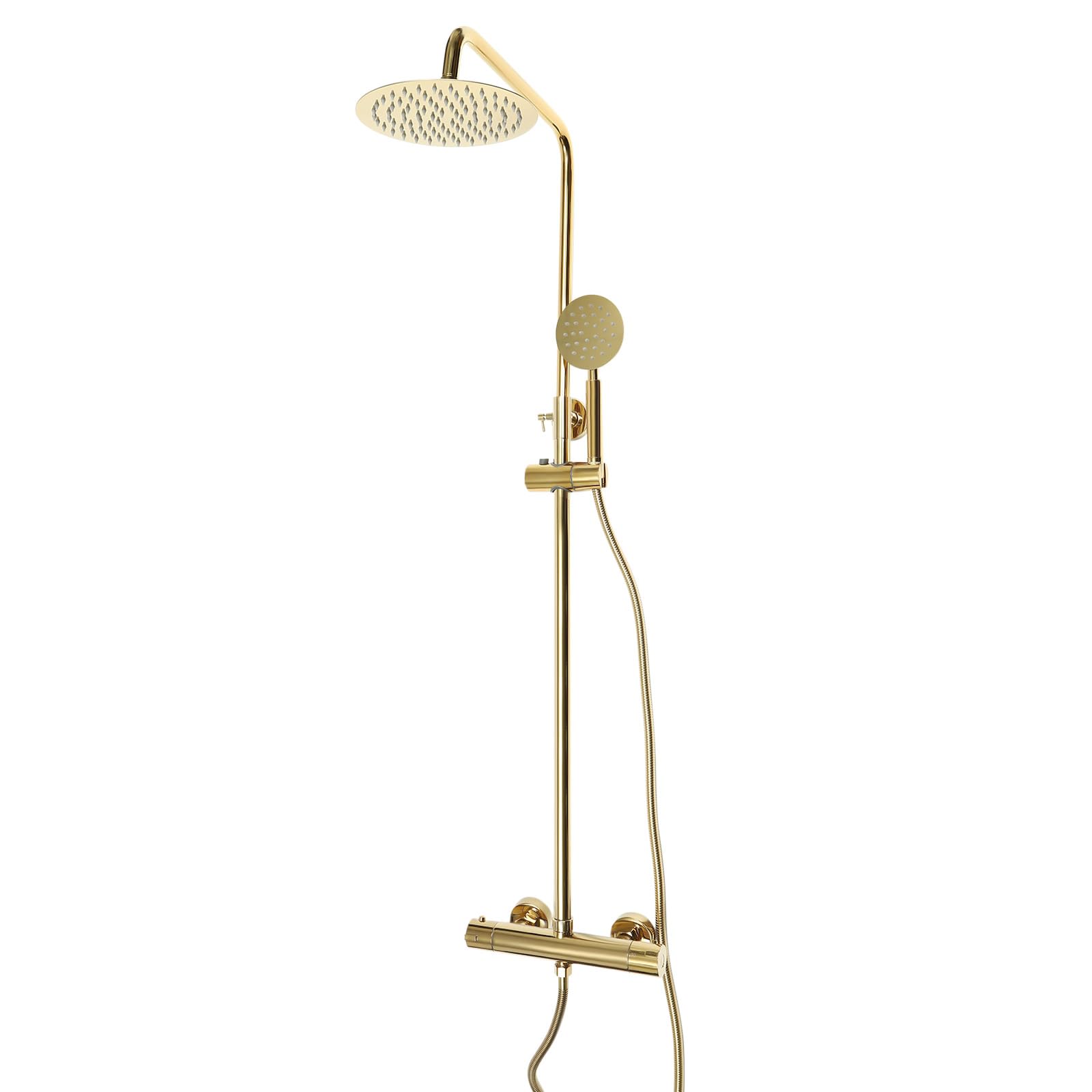 Duschzubehör,Duschsets,Duschsysteme,Thermostatische Regenbrause,Goldene Handbrause,Verstellbare Duschsäule,Duschset aus Edelstahl