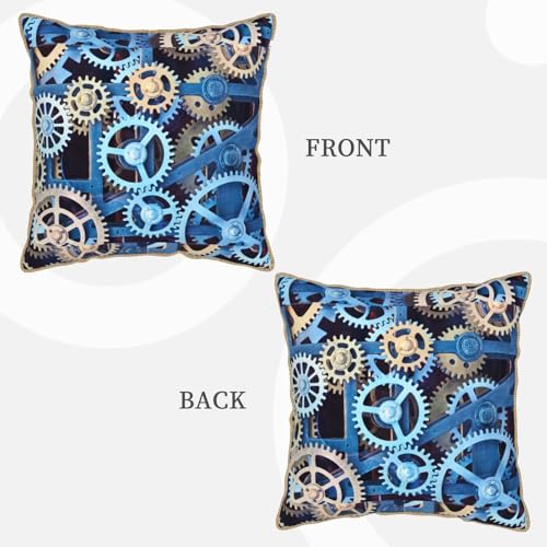 Housse de coussin velours engrenages confortable pour décor fade - 4