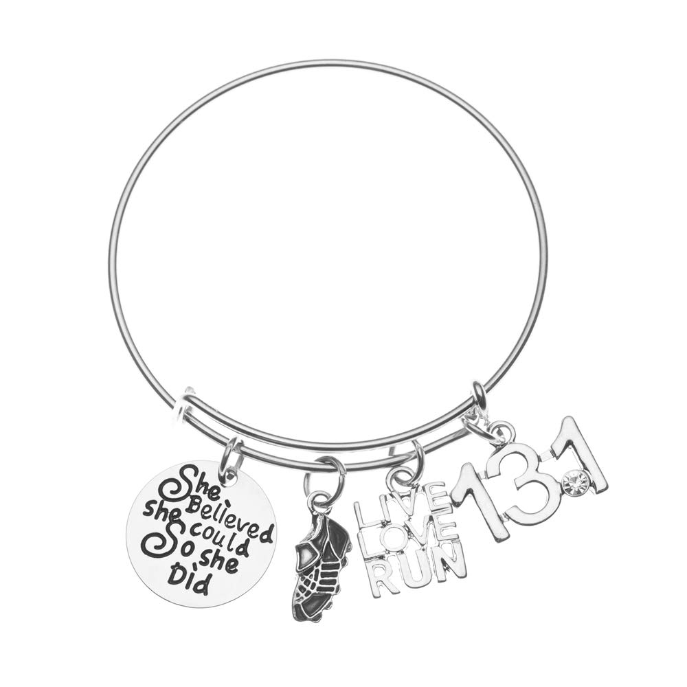 Infinity Collection Running Gifts- Runner Bracelet, Running Jewelry, Adjustable Running Charm Bracelet- Perfect Cross Country, Track, Marathon Gifts …