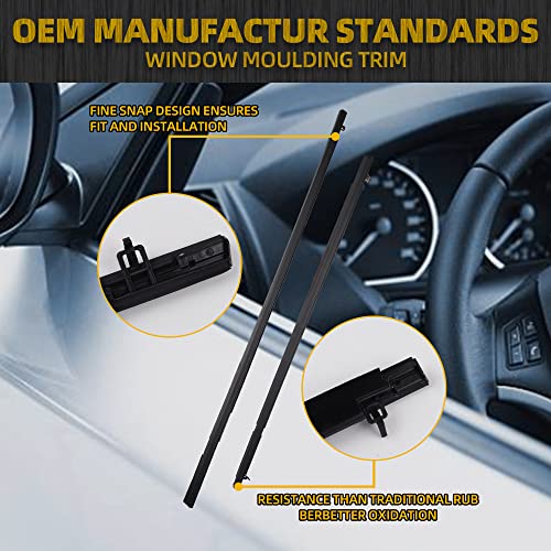 Dasbecan 4Pcs Weatherstrip Window Seal Car Window Moulding Trim Compatible With Honda Civic 2006-2011 Replaces#72450-Sna-A01 72410-Sna-A01 72950-Sna-A01 72910-Sna-A01 #TOP3