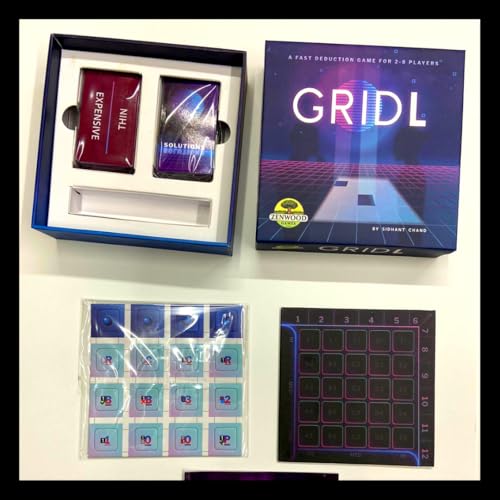 Image of GridL (2nd Edition), A Fast Deduction Board Game | 2-8 Players, Age 14+ | Fun Party Game for Adults, Teens and Children