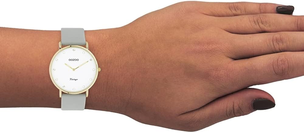 Oozoo Orologio vintage da donna – Orologio da polso da donna con cinturino in pelle 20 mm – analogico da donna