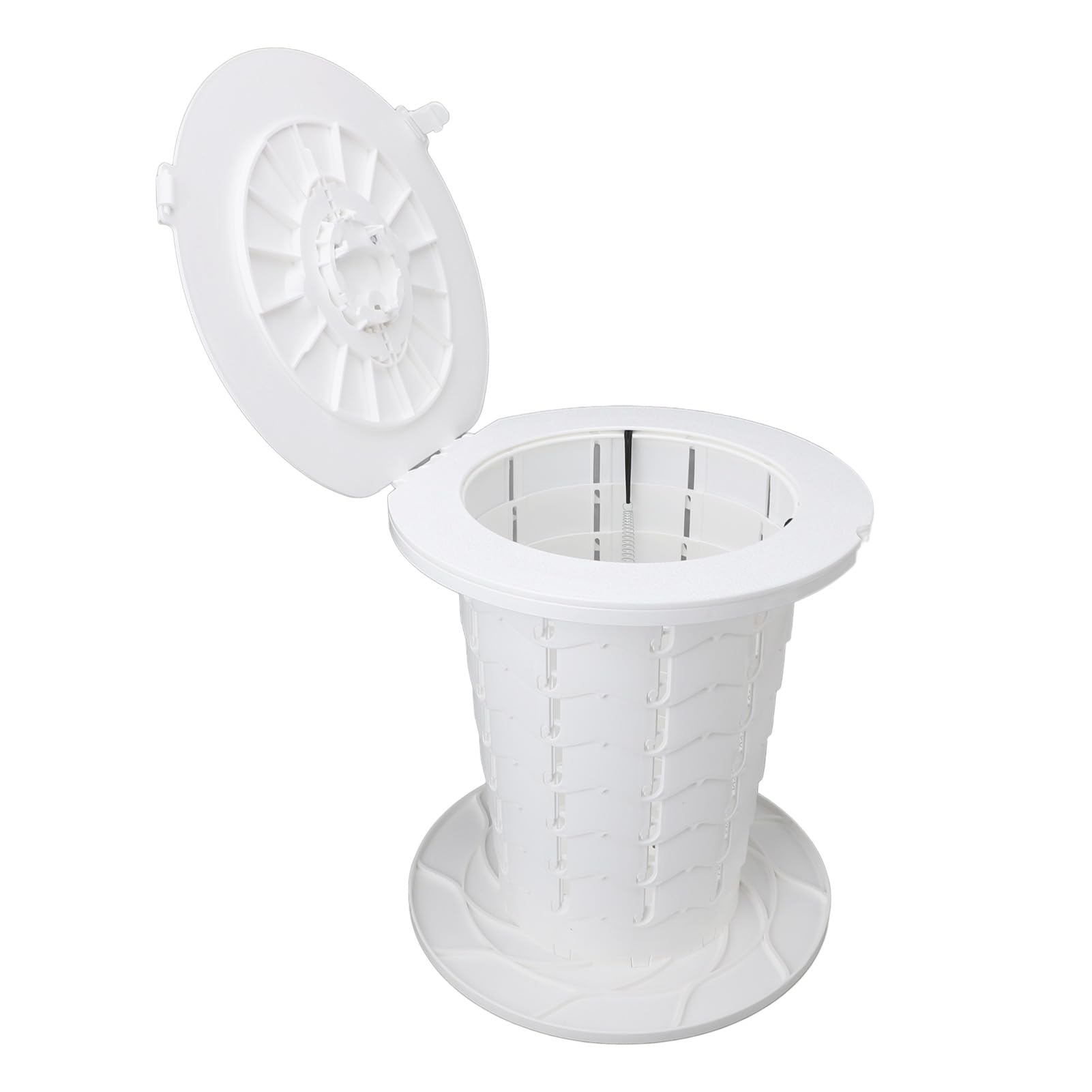 WC Portatile, WC da Campeggio con Carico di 150 kg, Regolabile in Altezza su 7 Livelli, da Viaggio con Gancio per Carta Igienica per Campeggio, Escursionismo, Auto, Barca, Spiaggia, Adulti,
