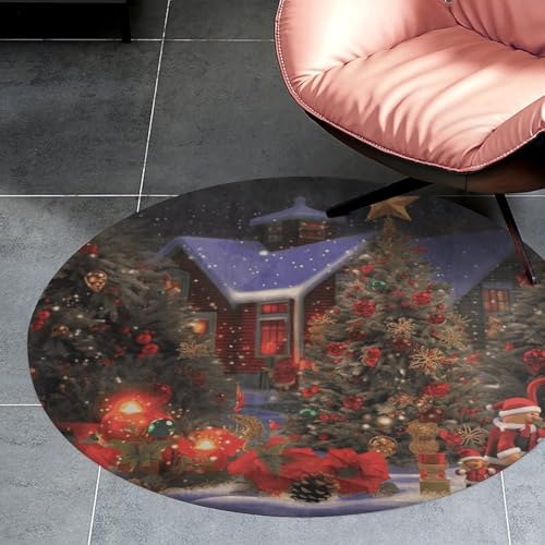 Alfombra lavable para suelo de cocina pequeña con diseño navideño 3