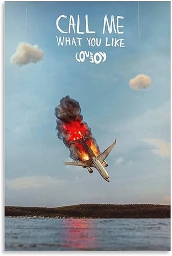 Miniatura 1 de ICMPLI Lovejoy - Póster en lienzo con tapa de canción con texto en inglés "Call Me What You Like Music Song", póster decorativo para pared, sala de