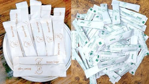 Rahul White Sugar Tubular & Brown Tubular Sachet (5G Each X 400Pcs) Pure and Chemical Free for White and Brown Sugar Sachets Baking Sugar Pouch Each 5g Pouch Combo Pack | Ideal for Daily Beverages, Cooking, and Baking 2Kg