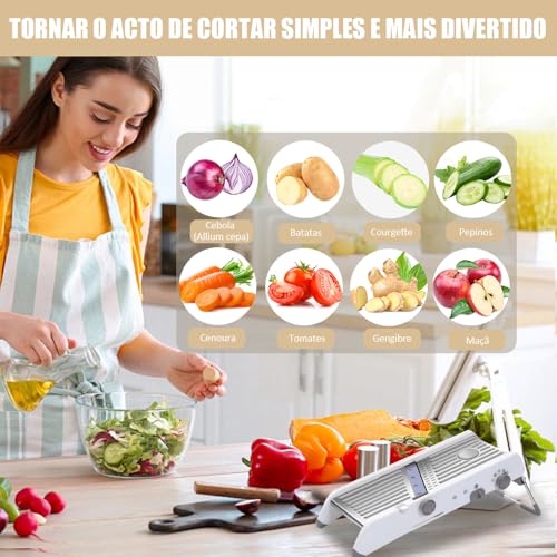 Profissional Cortador Fatiador, Mandolin, Pode ser Cortado em 18 Formatos Aços Inoxidáveis Mandoline