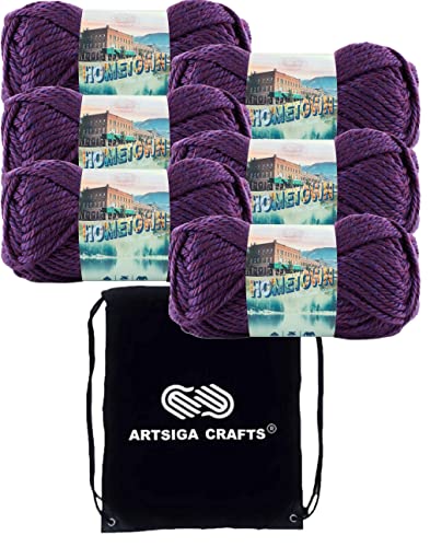 Lion Brand Yarn Hometown 135-148 Portland Wine