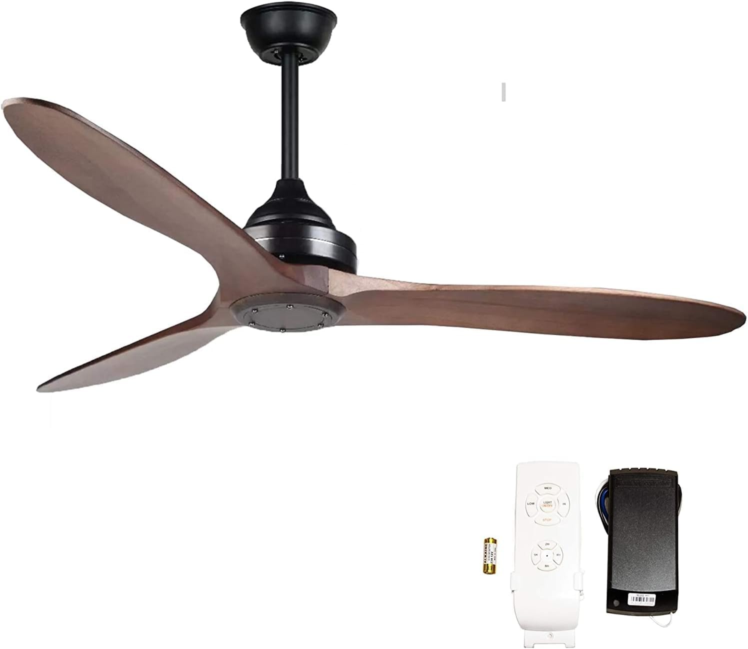 ProVibe 52” Modern Design 3 Solid Wooden Leaf High CFM Low Noise Ceiling Fan With Remote Control System For Living Room, Restaurant, Showroom etc