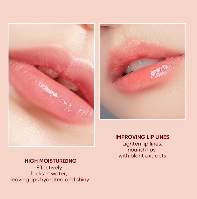 Miniatura 5 de OAY Bálsamo labial que cambia de color + color de labios construible, ácido hialurónico ceramida NP, acabado brillante natural, núcleo de vitamina E