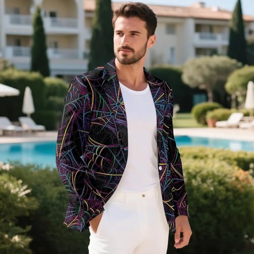 Men's Suit Jacket, Blazer Sport Coat Slim Fit One Button Breathable Dress Coat, Business Casual Jacket with Pocket4