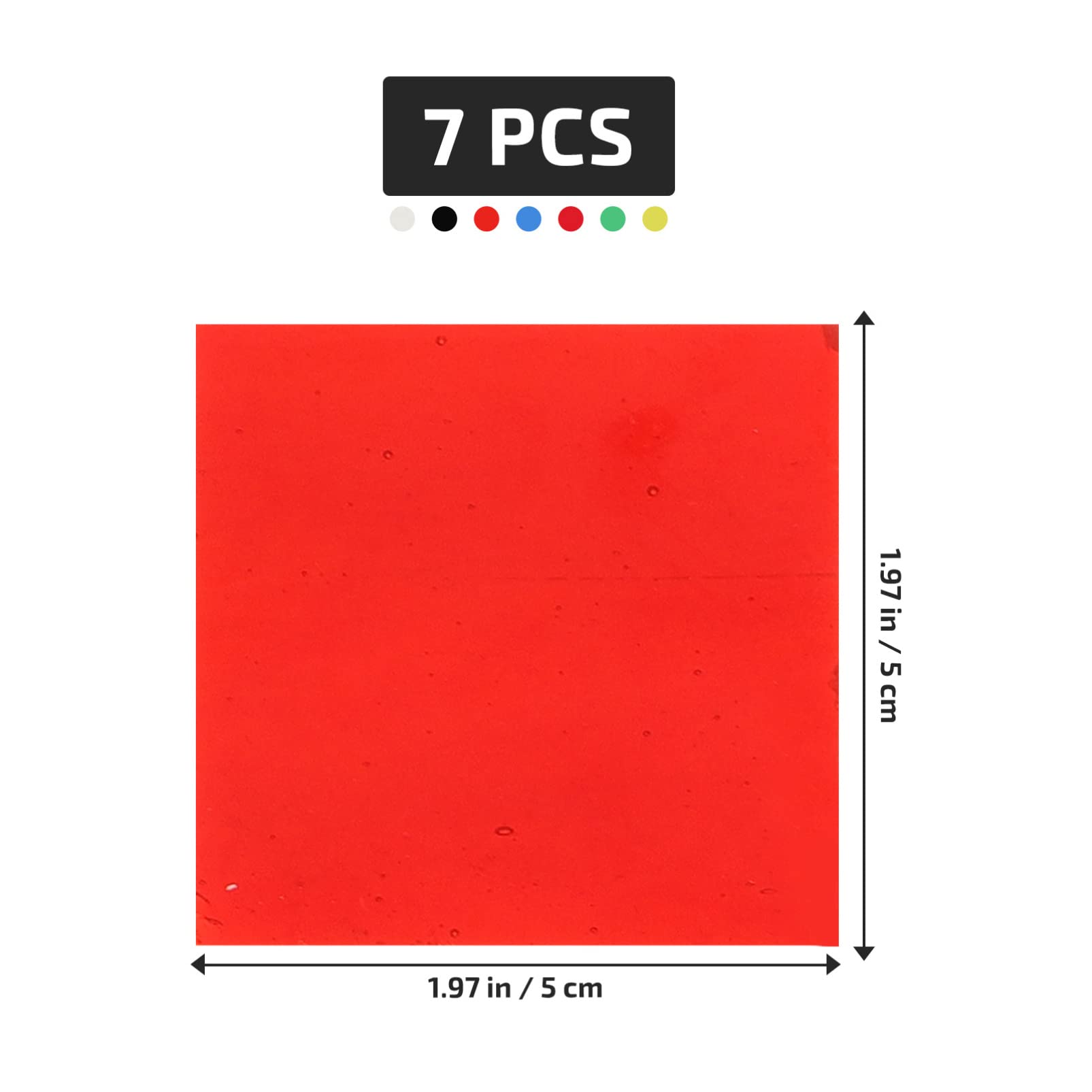 DOITOOL 7pcs Sheet Accessories Color Microwave Kiln Party Decorative Fusing Jewelry Making Accessories Glass Decoration Hot Melt Glass