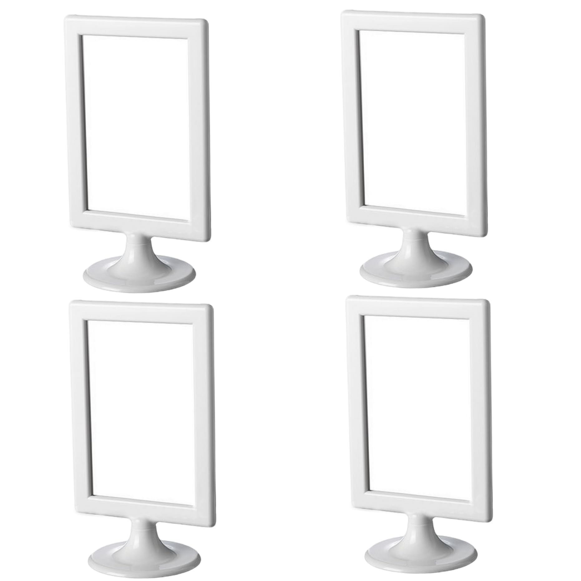 Cadre d'image double 4x6 avec support de cadre en plastique amovible lot de 4 pièces