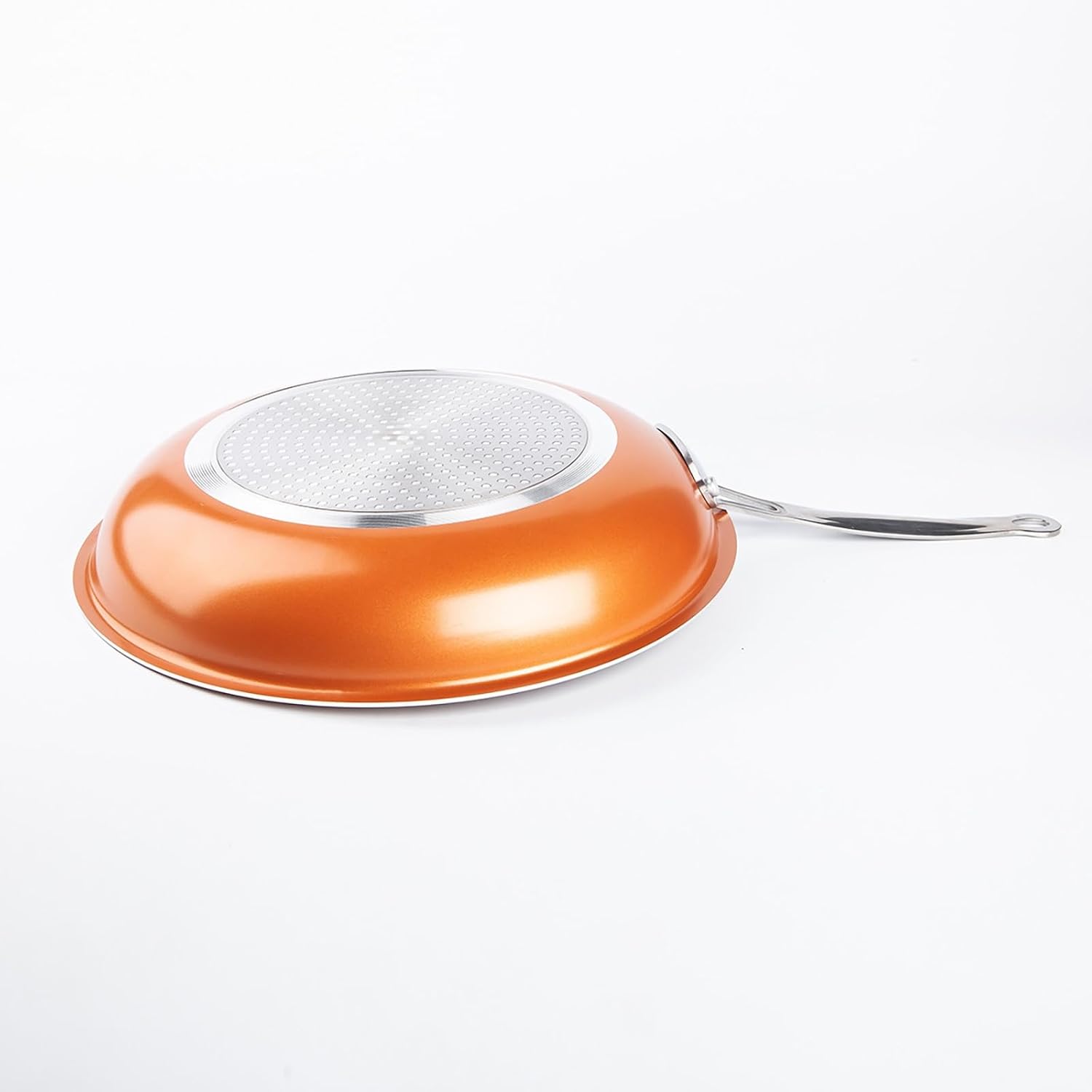 Copper Pans for Cooking, Nonstick Copper Frying Pan with Heat-Resistant Stainless Steel Handle, Easy Clean Dishwasher Safe Cookware for All Stovetops(10 inch)