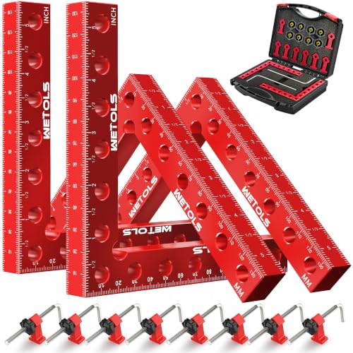 WETOLS 4Pcs 5.5" Aluminum Alloy Corner Clamps for Woodworkin...