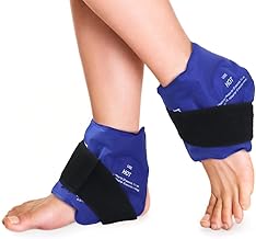 NEWGO Lot de 2 sachets de glace réutilisables pour soulager la douleur - Gel de thérapie par le froid chaud pour les blessures au pied, les gonflements de la cheville, les entorses post-opératoires -
