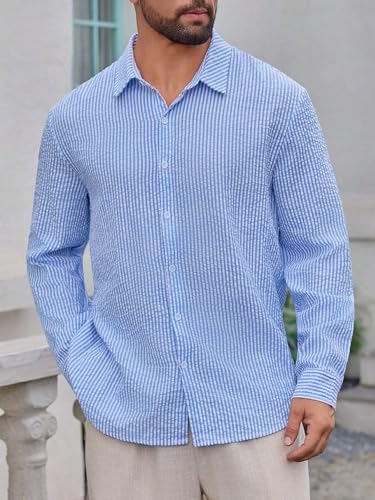 Image of Lymio Men Shirt || Striped Shirt for Man || Full Sleeve || Casual Style (Packs Also Available) (Crush-Lining-New)