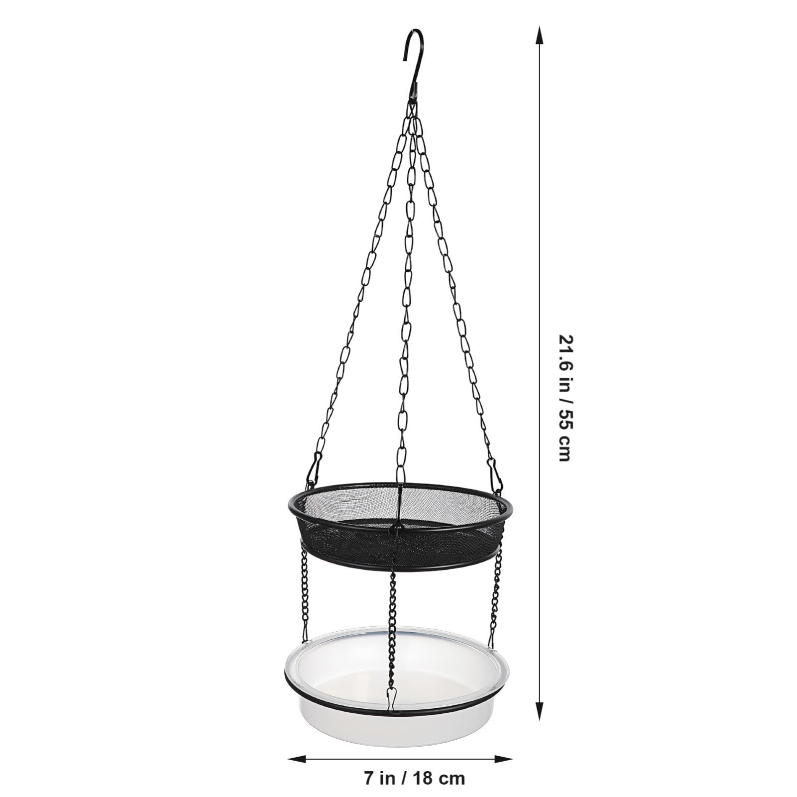 ULTECHNOVO 5pièces Mangeoire à Oiseaux Suspendue avec Double Plateau pour Nourrir Et Abreuver Les Oiseaux Accessoire Décoratif pour Jardin Et Balcon Facile à Installer