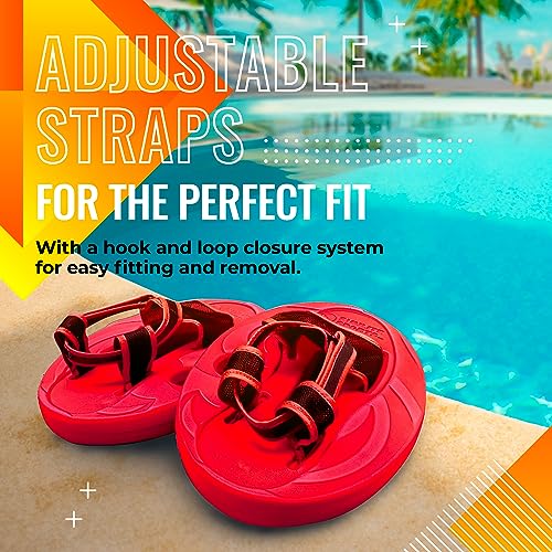Image of Sunlite Sports Aqua Trainer 2-in-1 Resistance Hand and Feet Paddle, Water Aerobics Set for Pool, Adult Aquatic Exercise for Aqua Workout, Low Impact Upper Lower Body Workouts