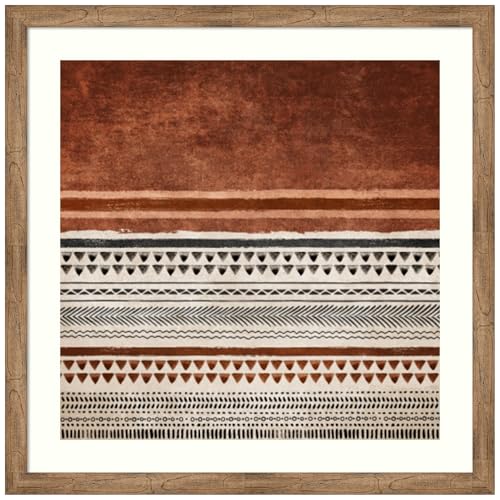Amanti Art Framed Wall Art Print 44x44 Kilim Kiremit2 by Emel Tun...