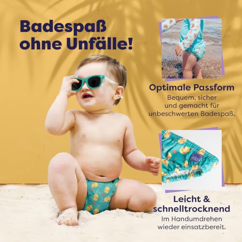 Bambino Mio, revolutionäre wiederverwendbare Schwimmwindel für Babys und Kleinkinder, Jungen und Mädchen, Alberne Ananas, S (<6 Monate) – Ansicht 2