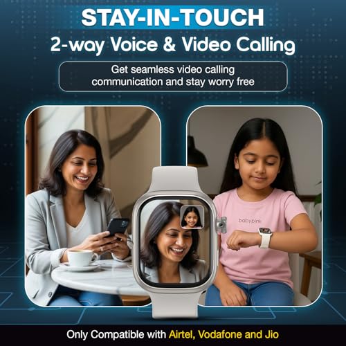 Image of Sekyo 'Neo Fit' 4G Smart Watch for Kids | AI Learning Coach, Whatsapp, Video Calling, GPS Tracker, Health Monitoring, Habit Coach| Edu-Games, Step Count, Camera, SOS, Geo Fence, Sim Card |Parental App