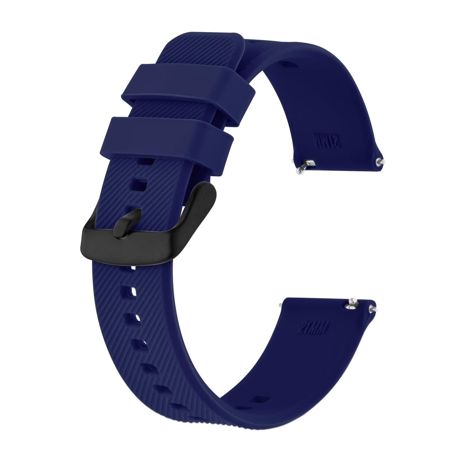 Uhrenarmband， Sport Silikon Uhr Band Armband for Männer Und Frauen Sandstrahlen Schnalle(Navy Blue,20mm)