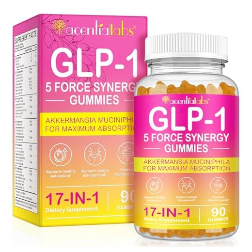Gomitas de GLP-1, Natural de GLP-1 Para Mujeres y Hombres, que Favorece la Salud Intestinal, el Sistema Inmunitario y la Energía (90 Gomitas)