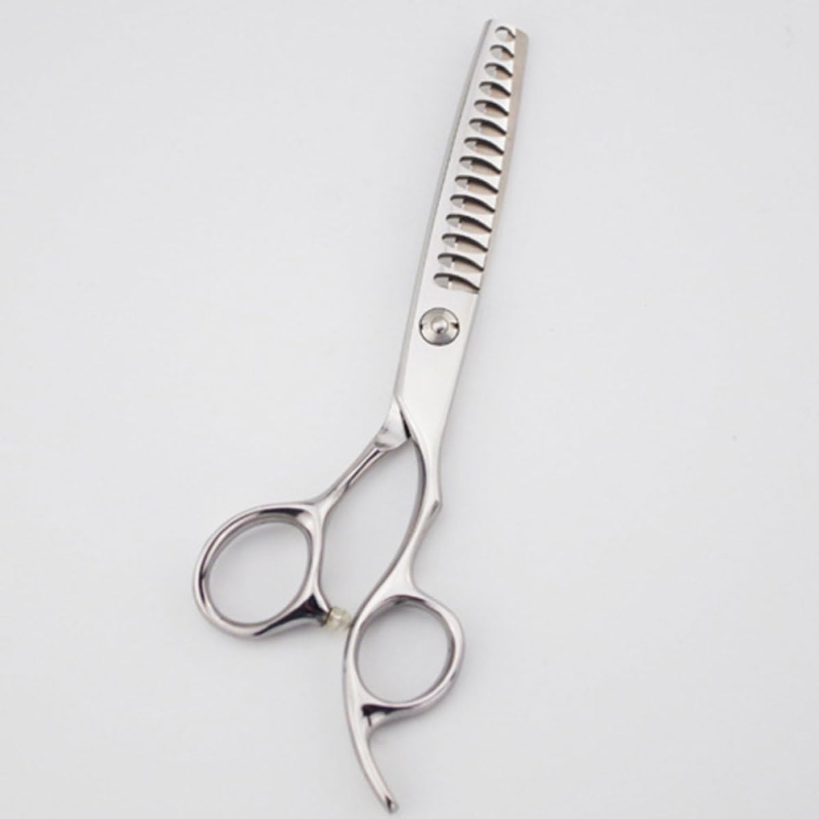 3 Pezzi Forbici Dentate Parrucchiere in Acciaio Inox Argento
