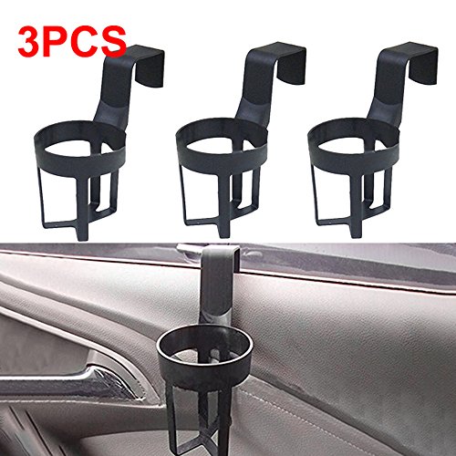 Portavasos para carro o camioneta x3 plástico negro miniatura 6