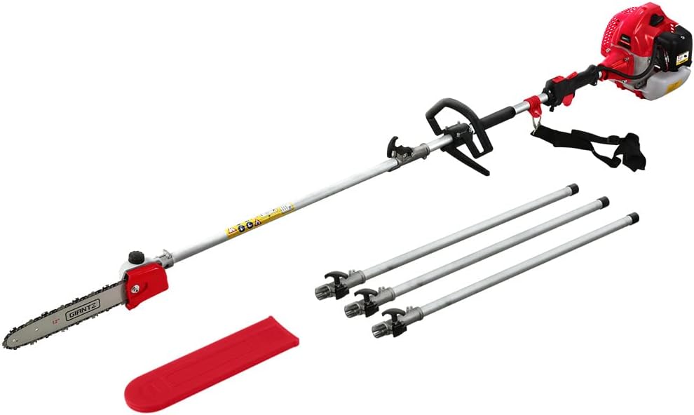 Giantz Pole Saw, 62cc Hedge Trimmer Brush Cutter Poles Tree Pruner
