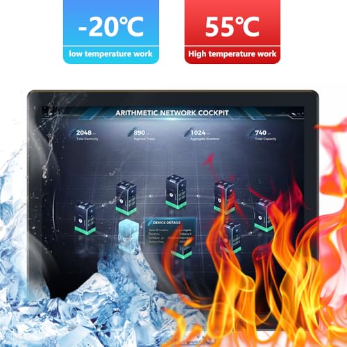 Image of YEYO 19.0 inch Industrial Computer Touch Screen 10 Point Touch Industrial Computer, Resolution 1024 * 768 450nit, RJ45*2 USB*4 com*2 HD*1 WiFi+BT (N5095 /8+128)