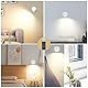Wandleuchte Innen, Wandlampe mit Fernbedienung Dimmbar mit Akku mit USB-Ladeanschluss, Led Wandleuchte Touch Control 3 Helligkeitsstufen 3 Farbmodi 360° drehbare für Wohnzimmer Schlafzimmer Weiß