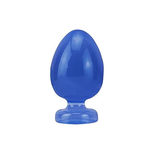Dual-Density Anal Training Plug, Huge Butt Sex Toy for Men and Women, BDSM-Grade Silicone Anal Dildo with Suction Base JJPP101-Blue-XXL - Blue - XX-Large