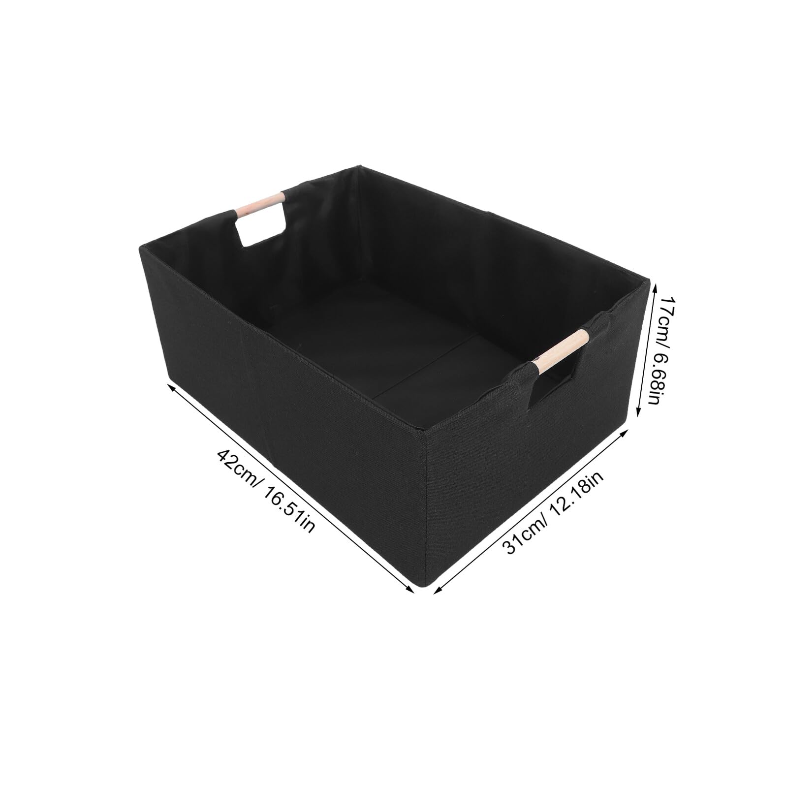 Toyvian Faltbare Stoff Aufbewahrungskörbe mit Griffen 42x31x17cm Rechteckige Organizerboxen für Kleiderschrank und Regal Stabile Aufbewahrungsboxen zum Schutz vor Staub